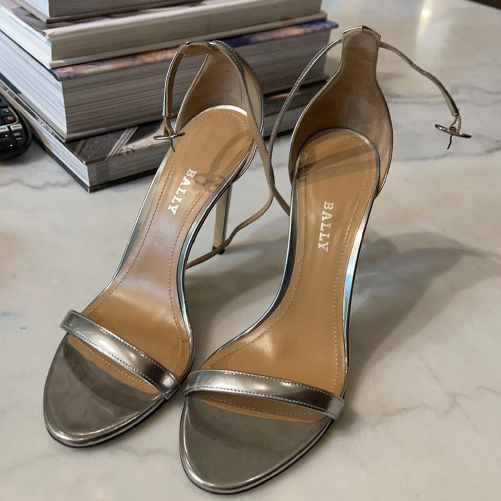 Bally silver strap sandals
